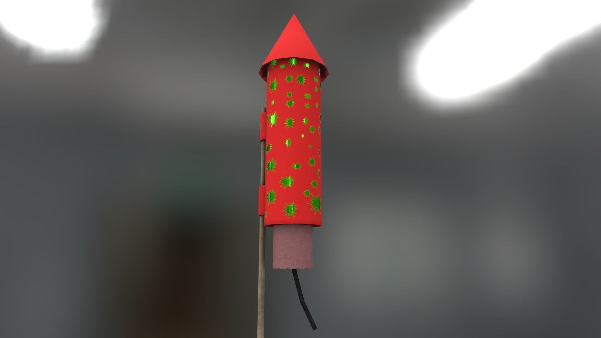 Fireworks Low-poly 3D model_6