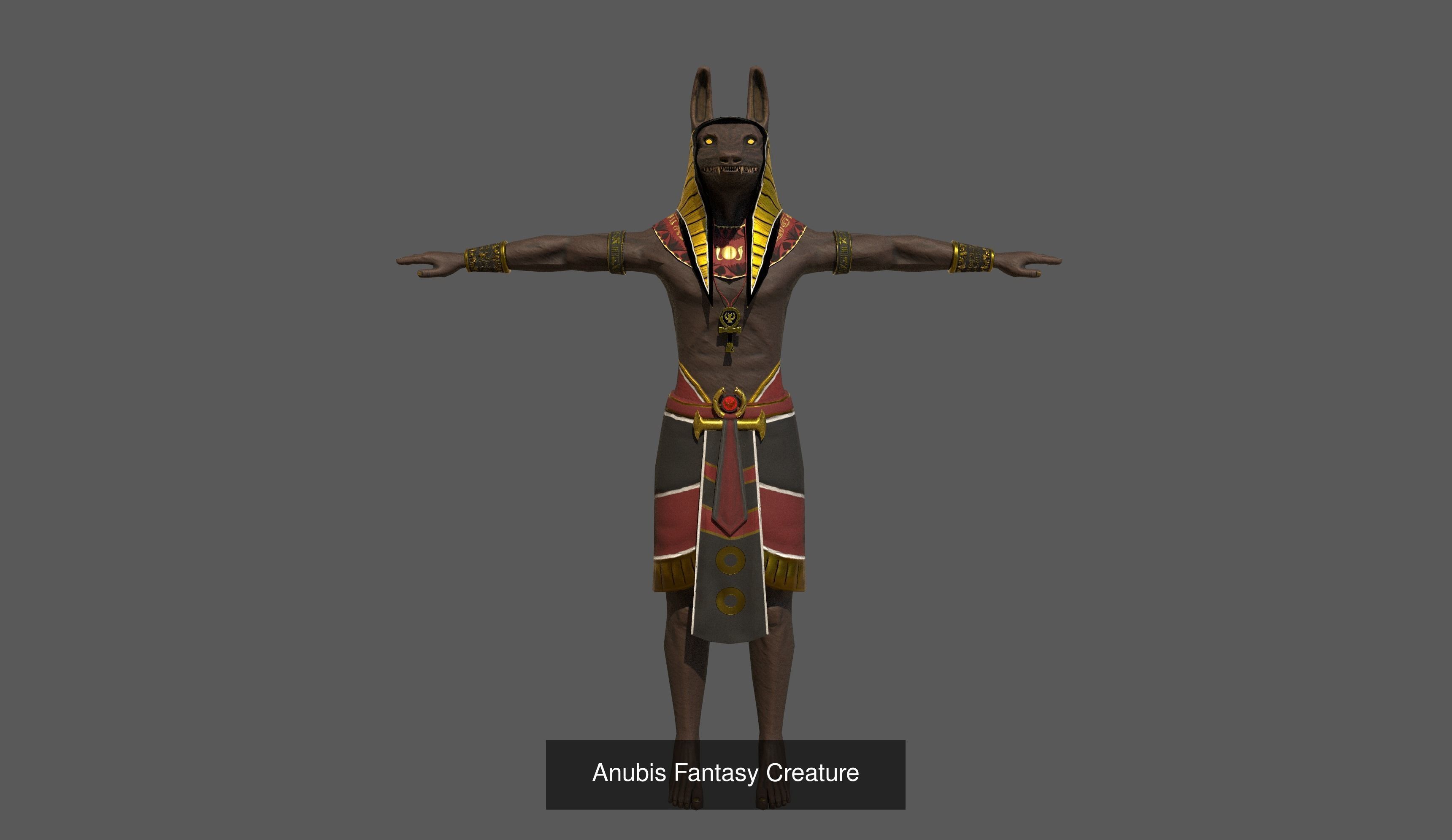 Egyptian and Fantasy Creatures rigged and animated 3D Model Collection_2