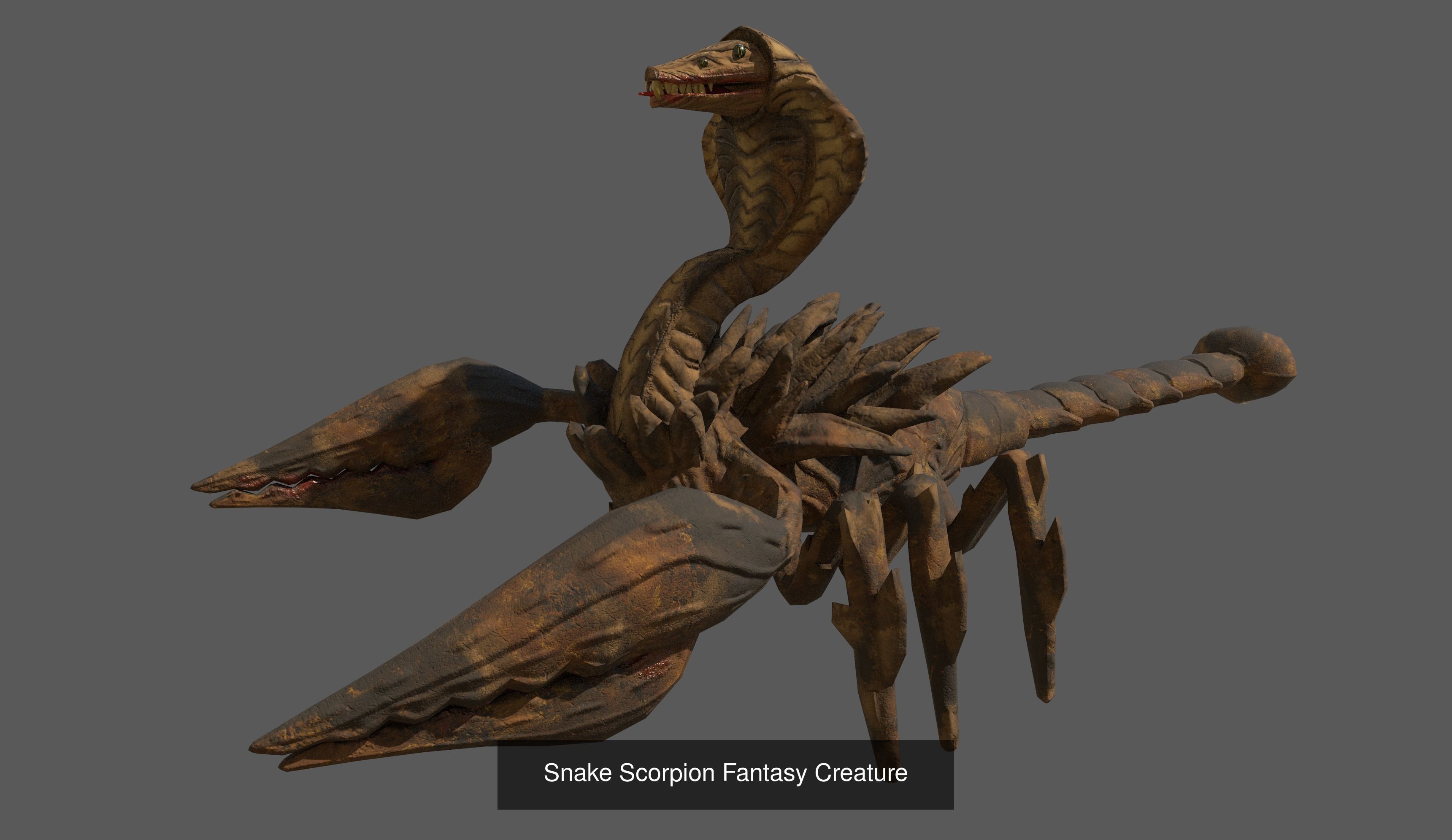 Egyptian and Fantasy Creatures rigged and animated 3D Model Collection_4