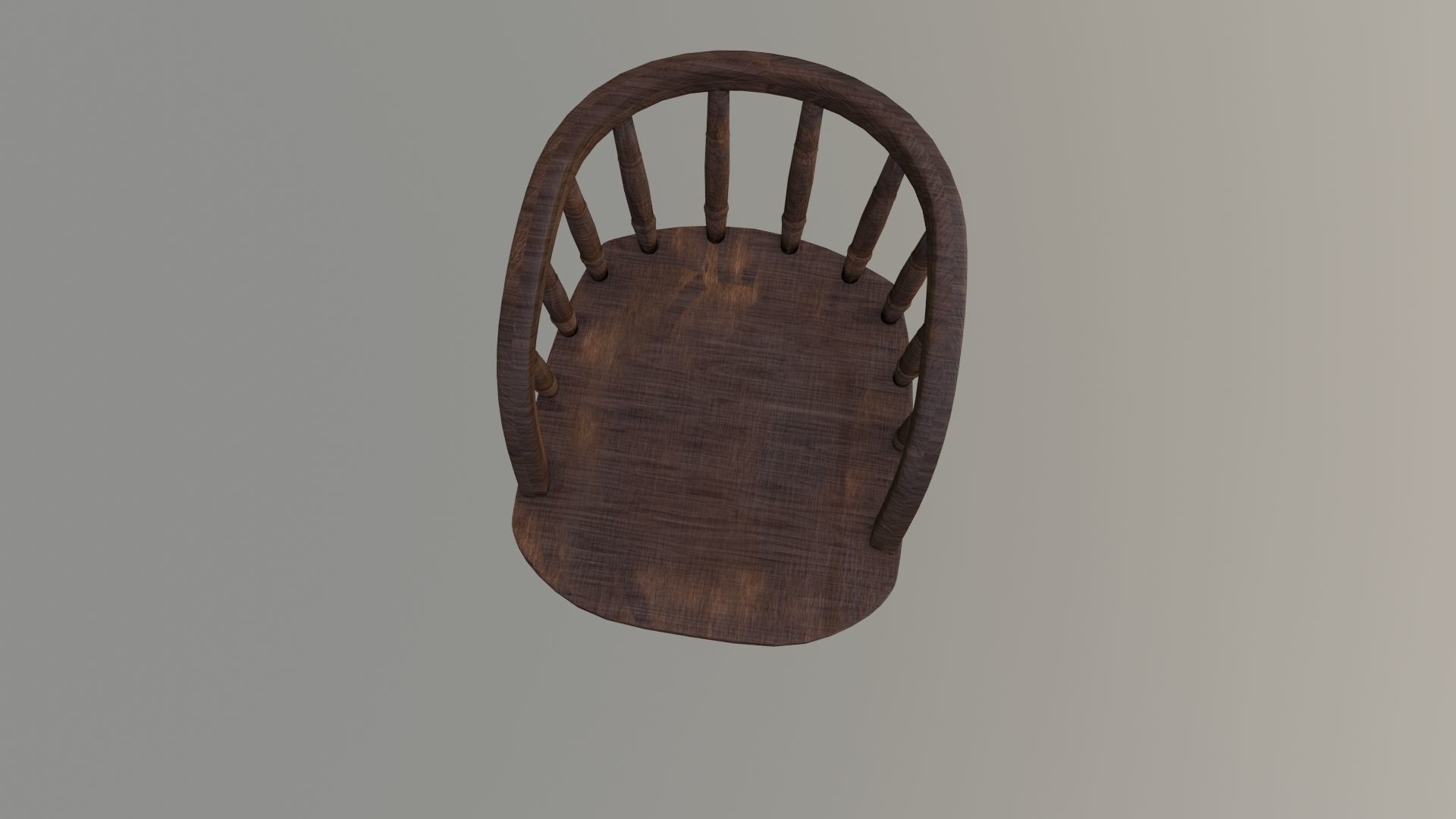 Wild west bar chair Low-poly 3D model_3