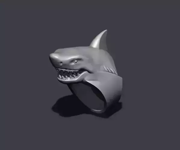 Shark ring 3D print model