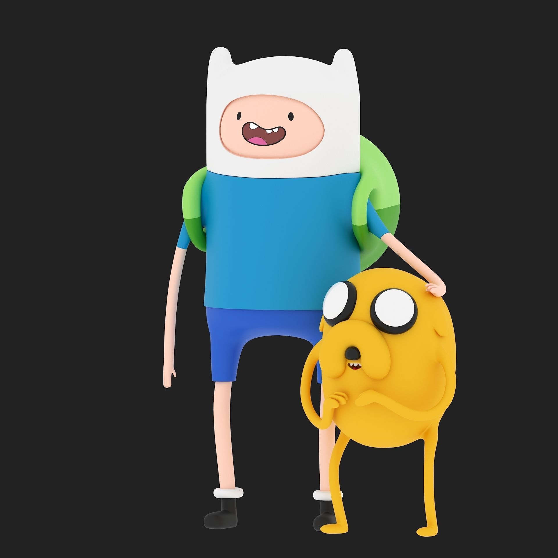 Finn and Jake 3D model_1