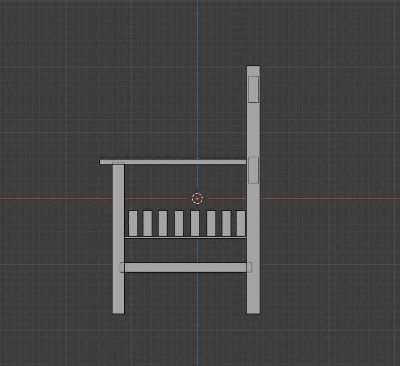 Terrace Chair Low-poly 3D model_16