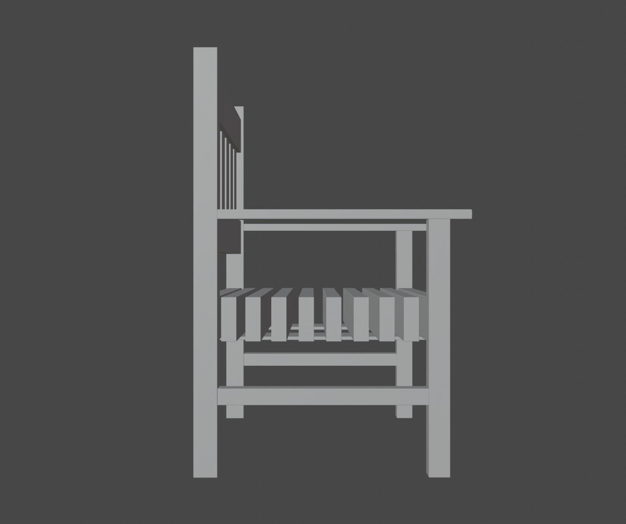 Terrace Chair Low-poly 3D model_3