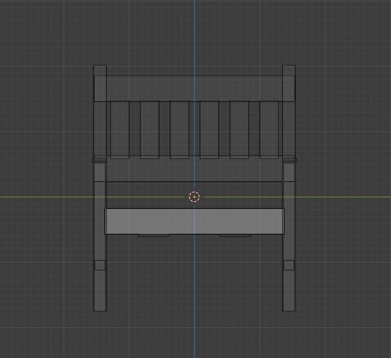 Terrace Chair Low-poly 3D model_15