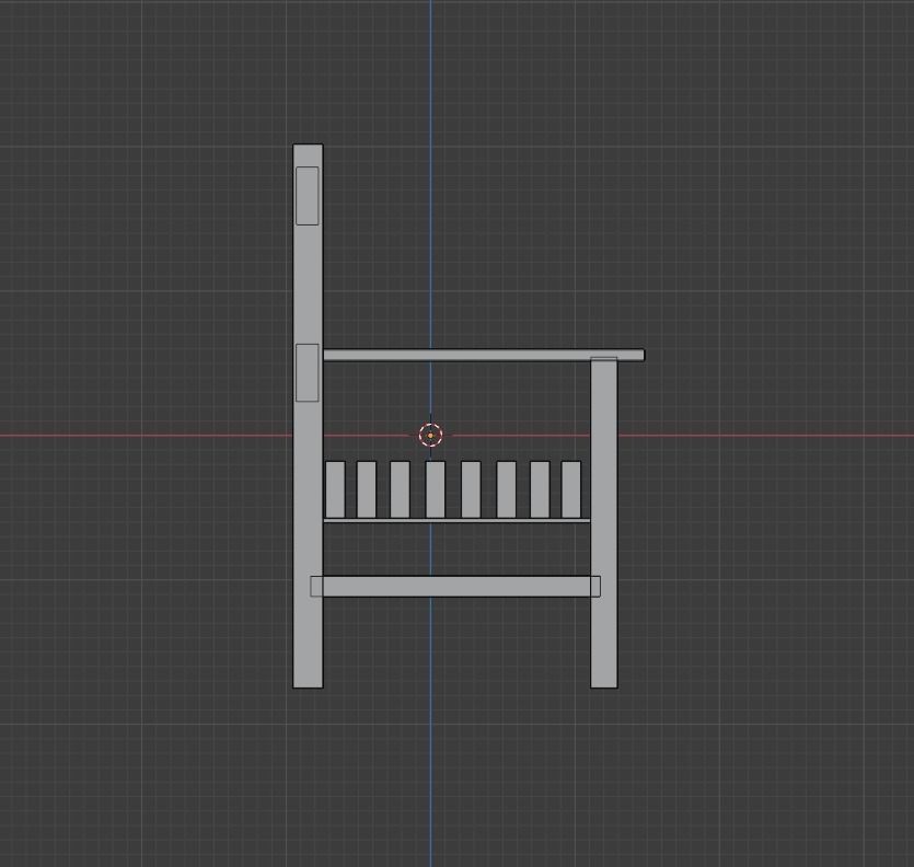 Terrace Chair Low-poly 3D model_11