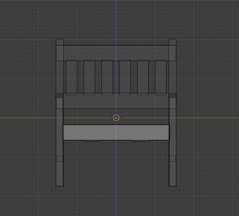 Terrace Chair Low-poly 3D model_19