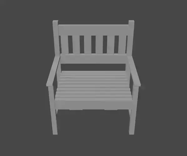 Terrace Chair Low-poly 3D model Terrace Chair Low-poly 3D model