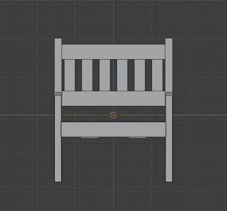 Terrace Chair Low-poly 3D model_13