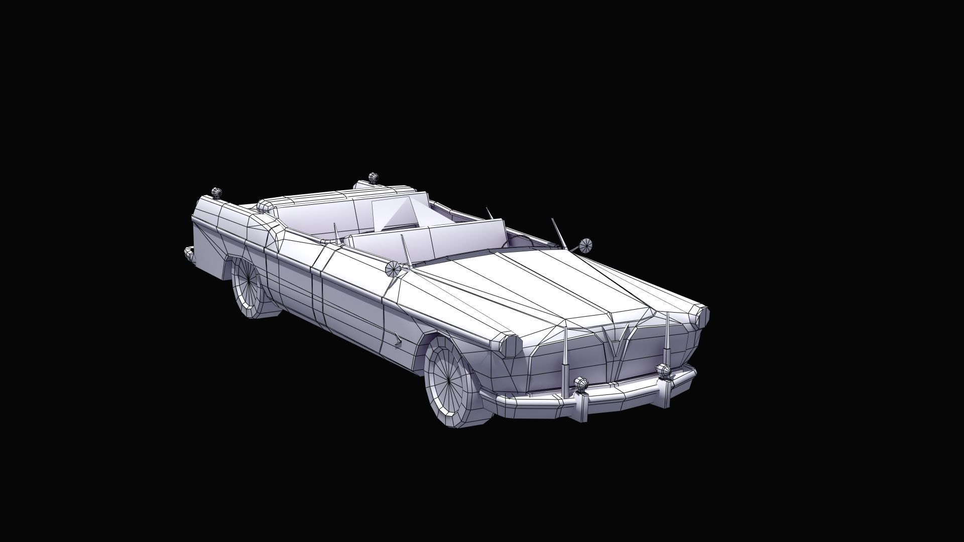 Open Topped Limo 3D model_28