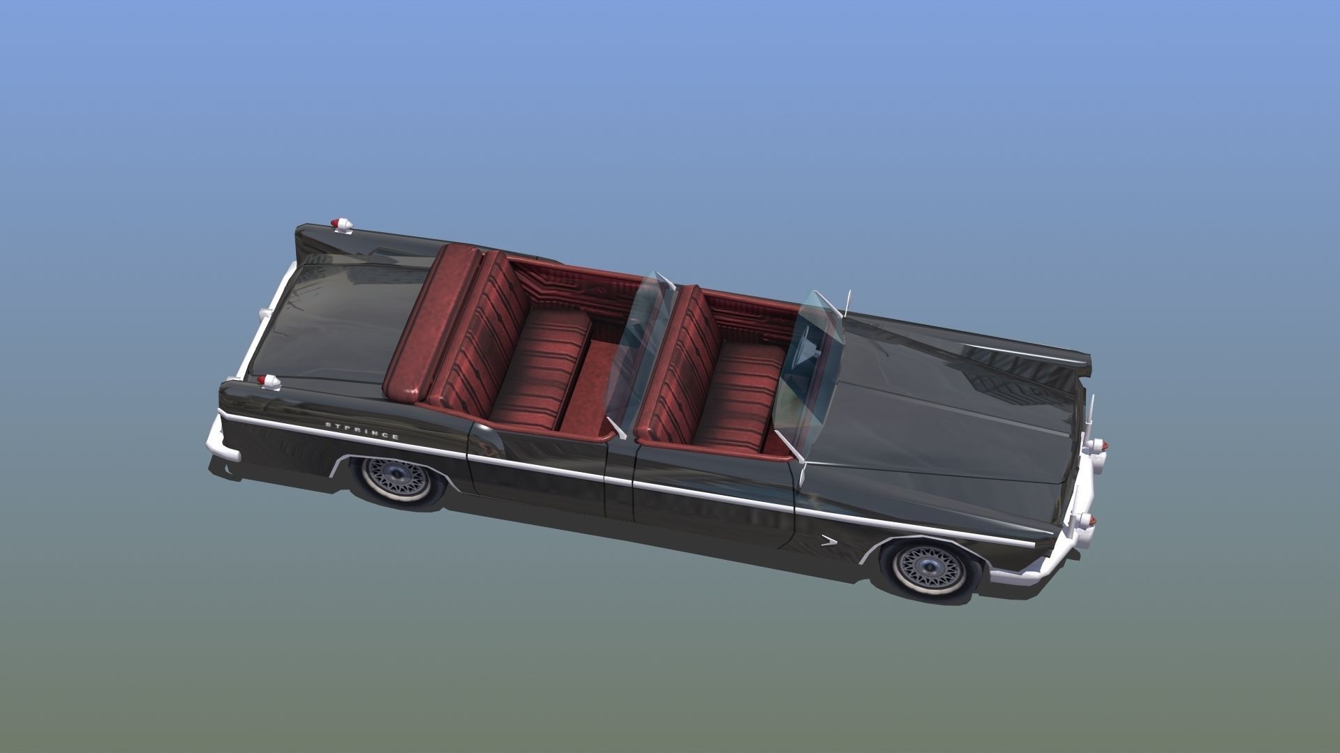 Open Topped Limo 3D model_2