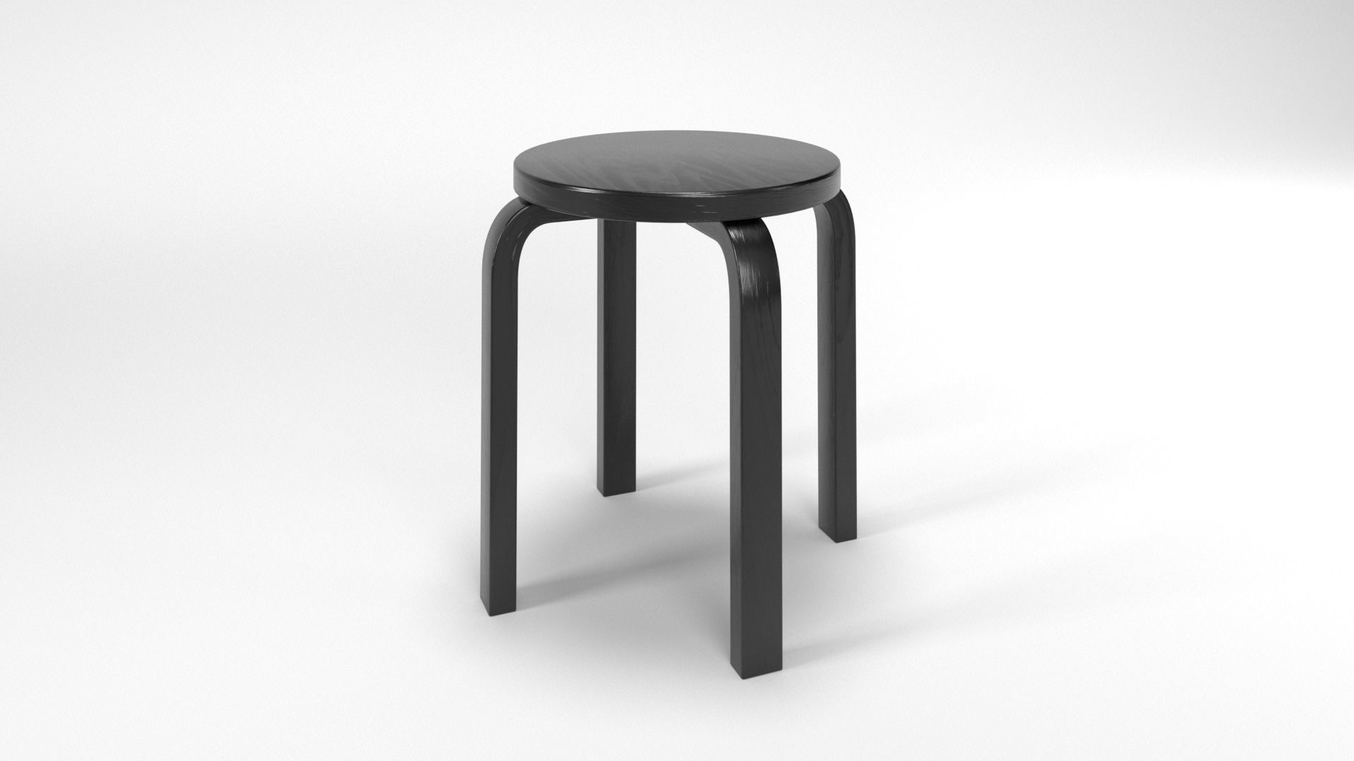 STOOL 60 Low-poly 3D model_16