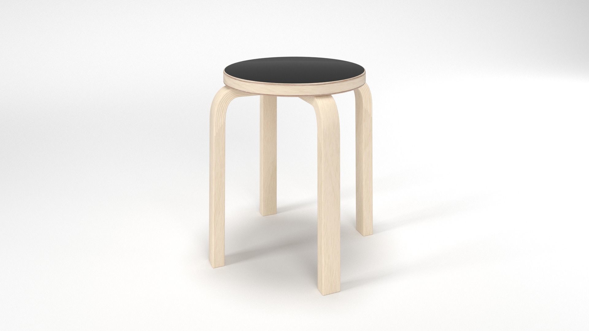 STOOL 60 Low-poly 3D model_15