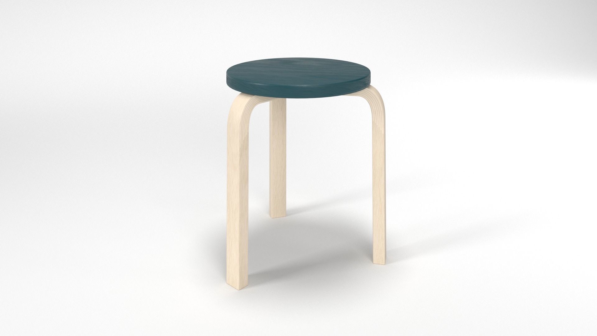 STOOL 60 Low-poly 3D model_11