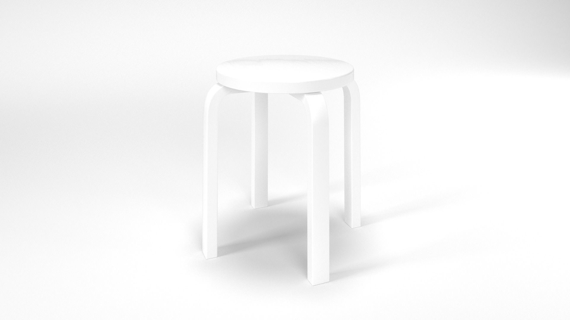 STOOL 60 Low-poly 3D model_17