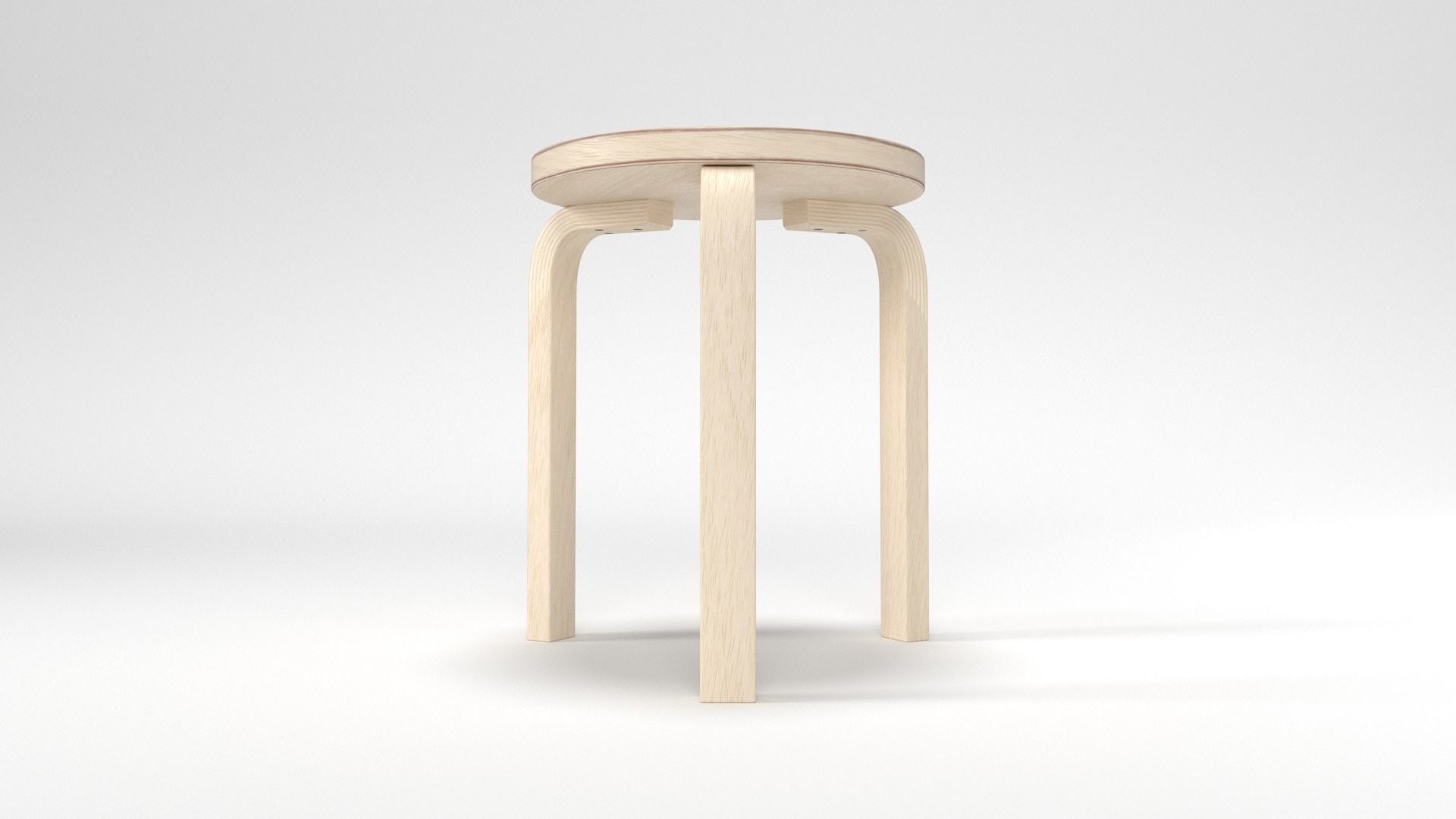 STOOL 60 Low-poly 3D model_2