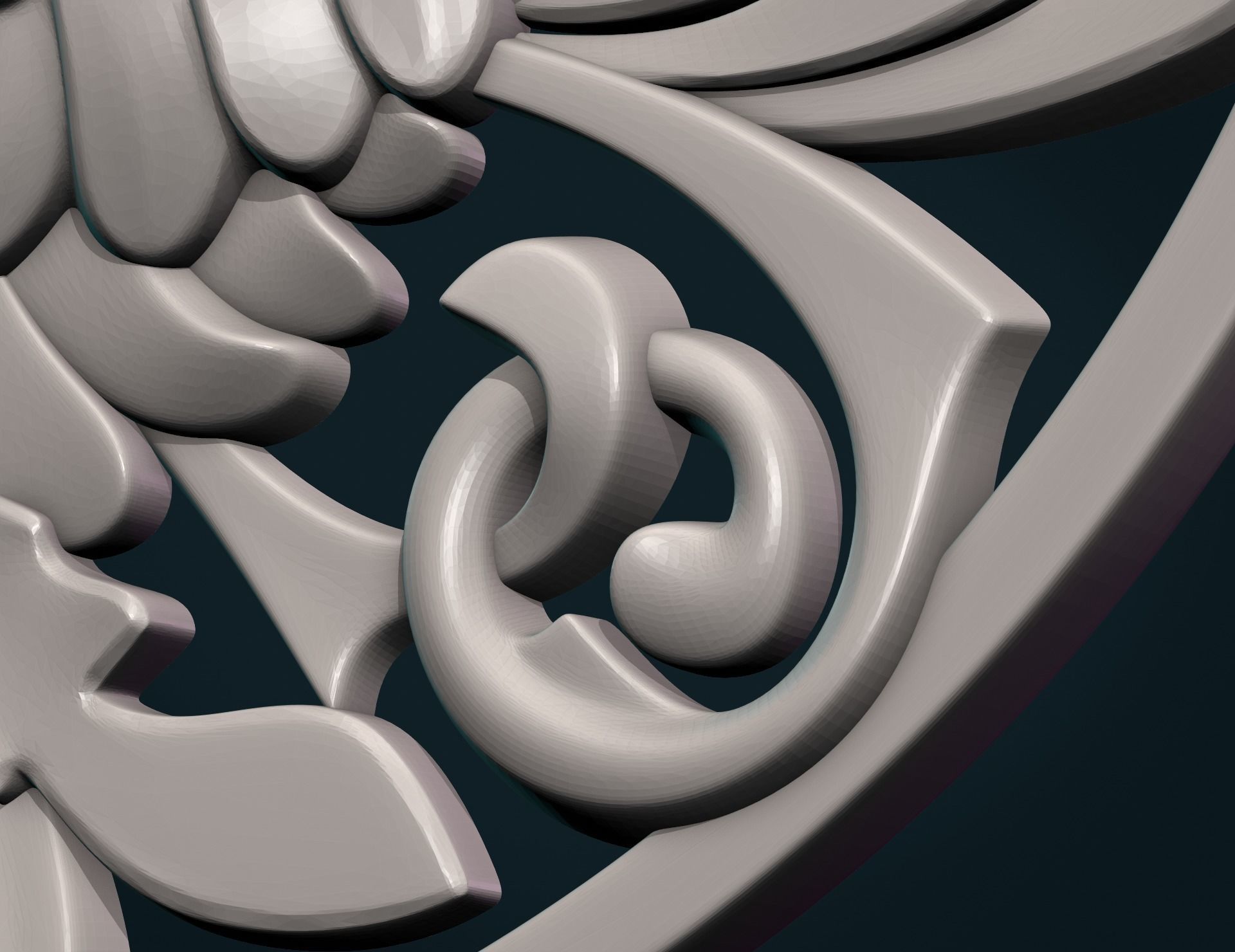 Angel relief Tracery 3D print model_17