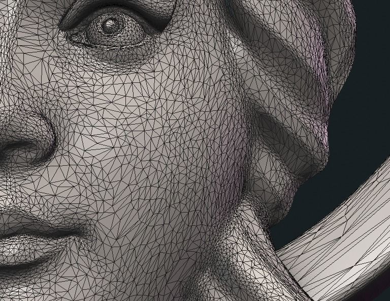 Angel relief Tracery 3D print model_19