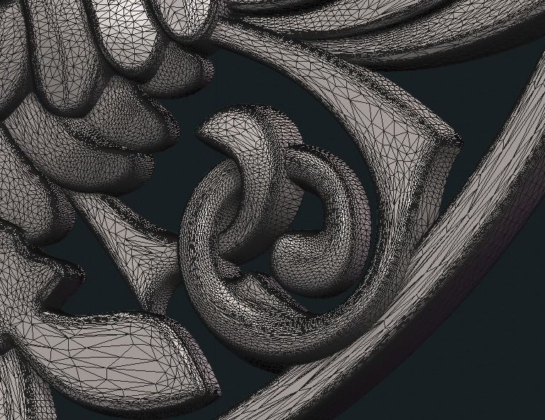 Angel relief Tracery 3D print model_18