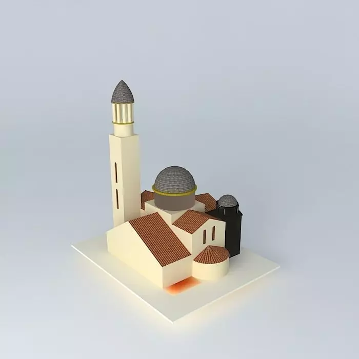 Church Notre Dame in Ribérac Free 3D model