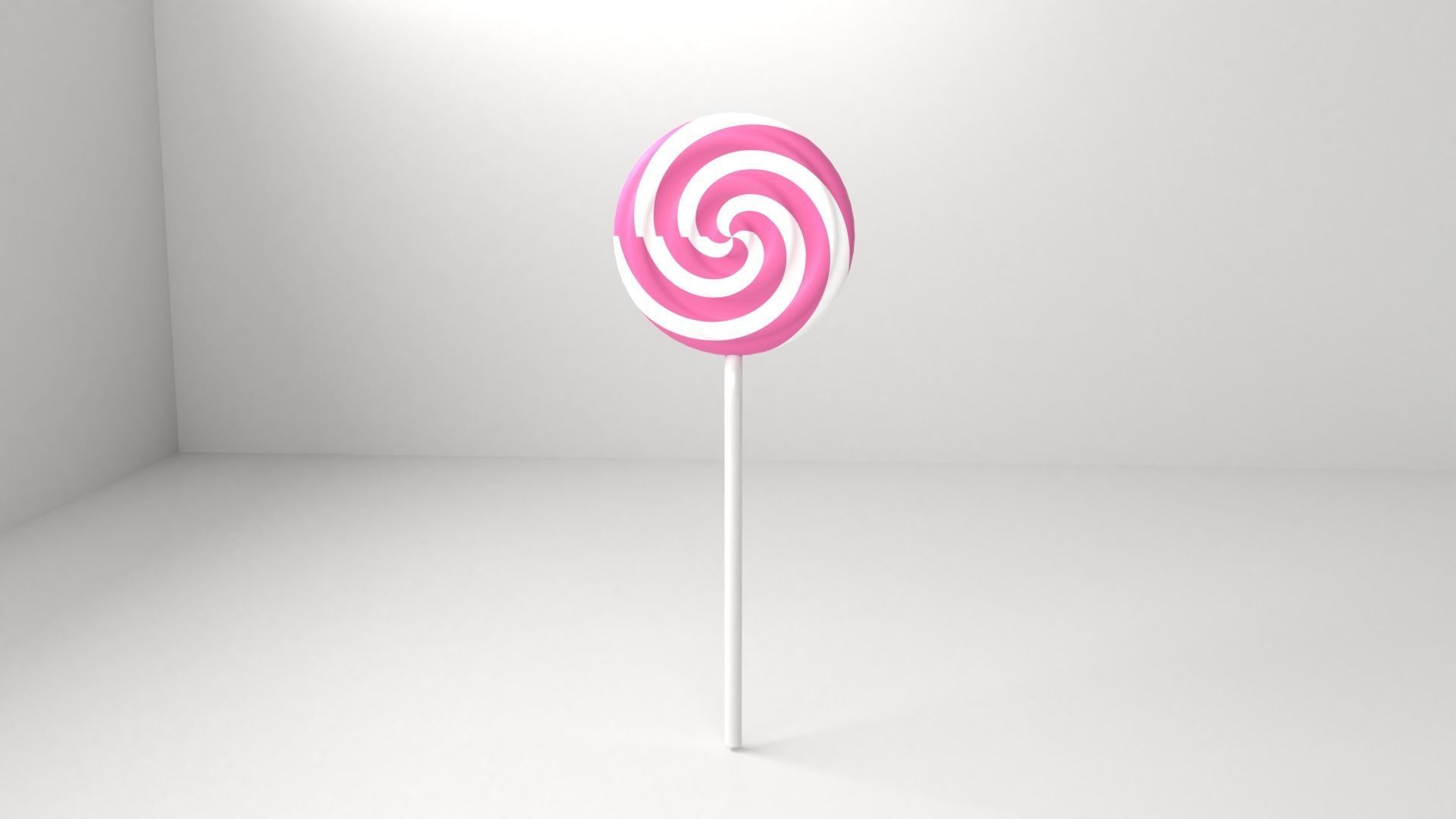Red White Lollipop 8 3D model_1