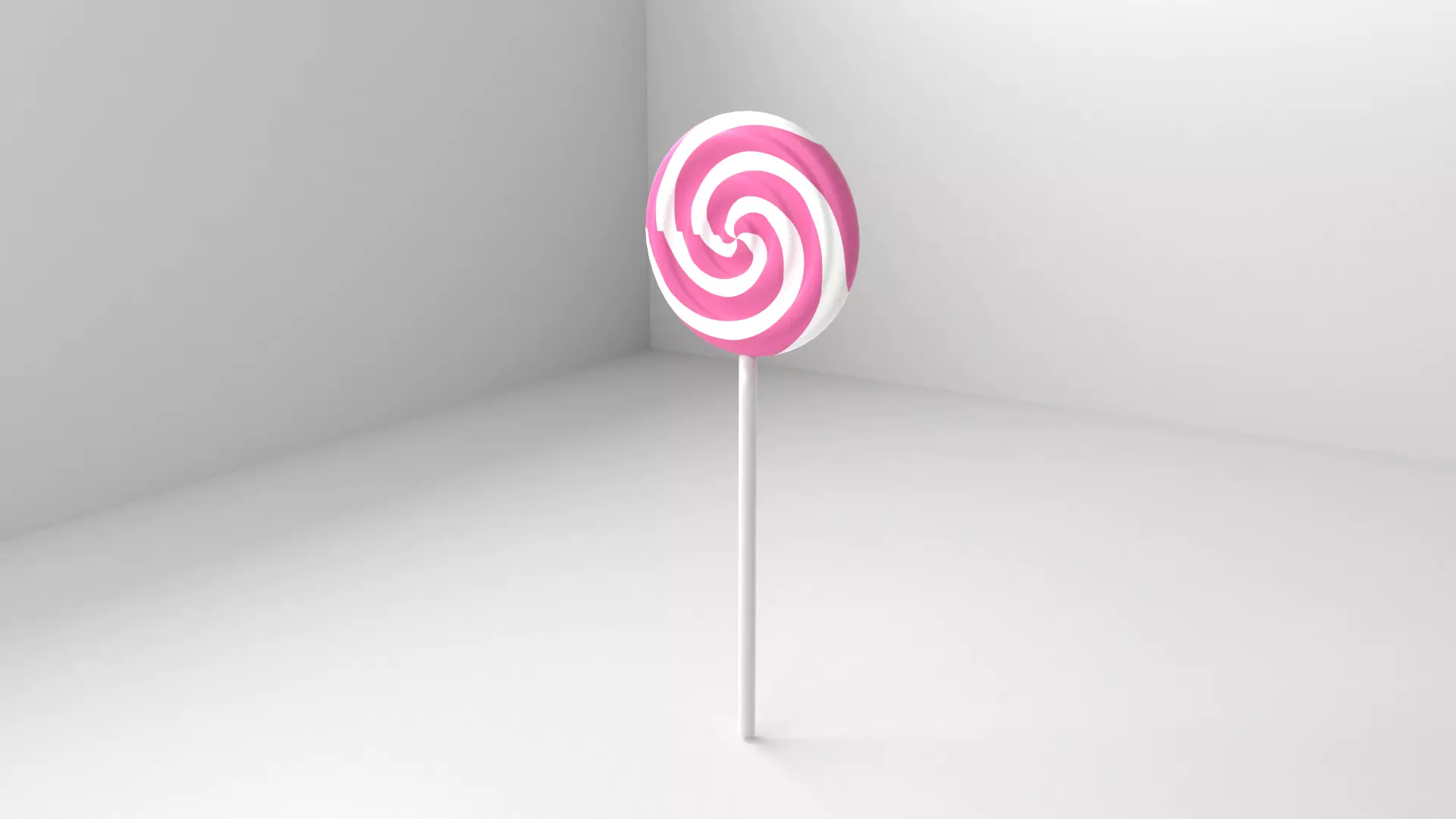 Red White Lollipop 8 3D model_0