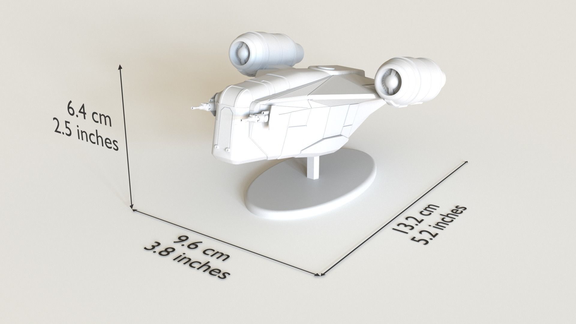 The Mandalorian Razor Crest  3D print model_4