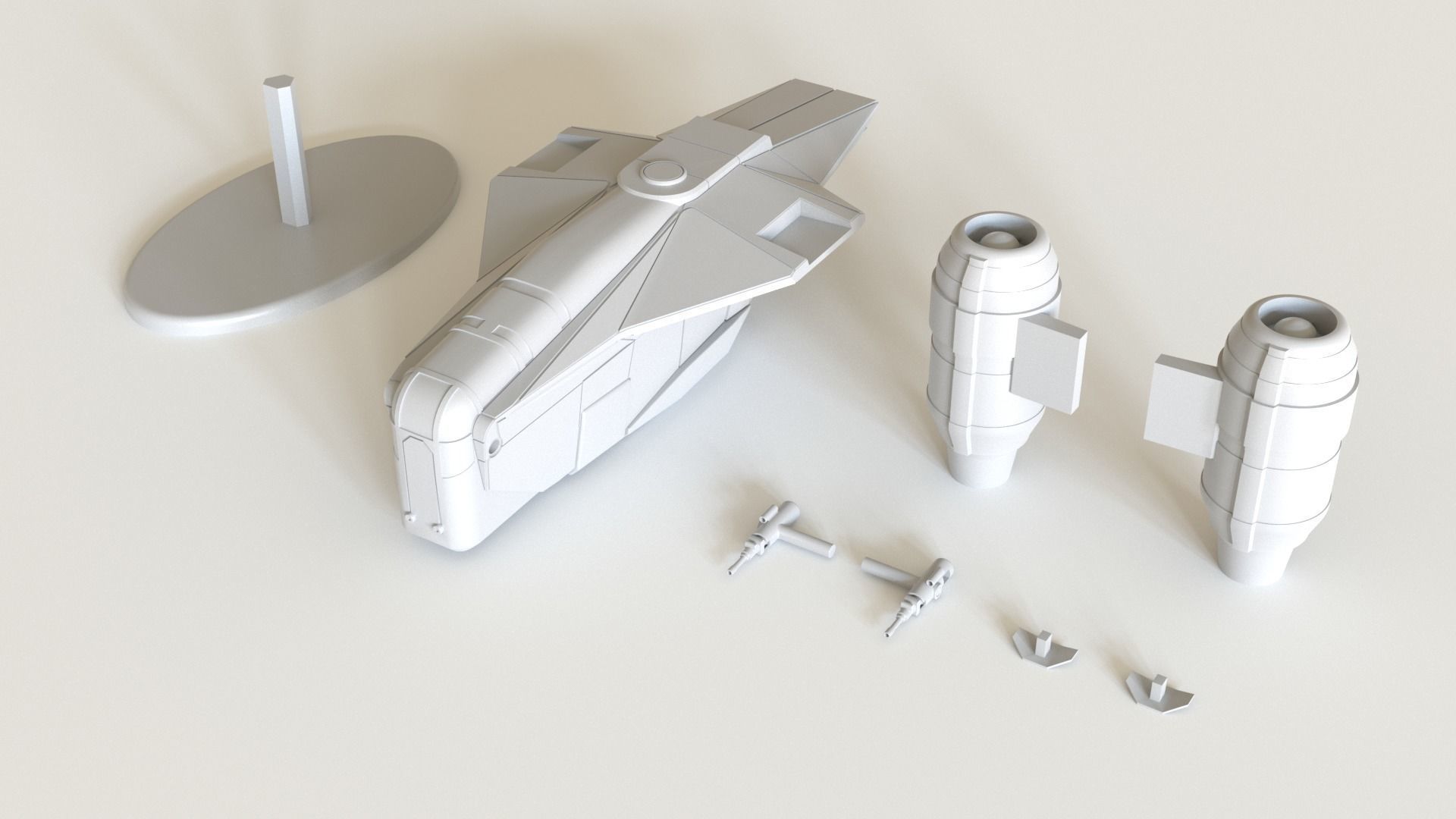 The Mandalorian Razor Crest  3D print model_1