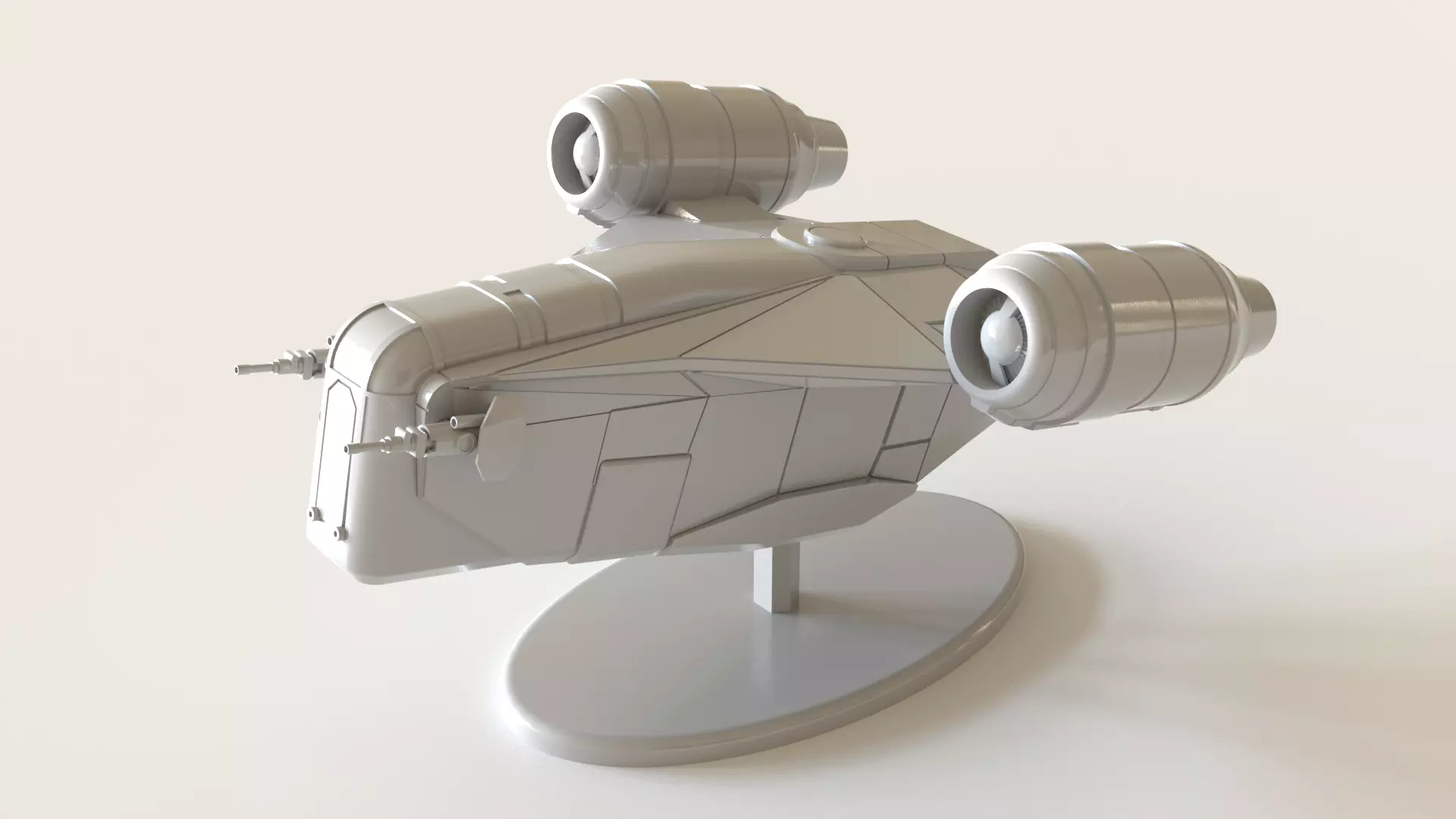 The Mandalorian Razor Crest  3D print model_0