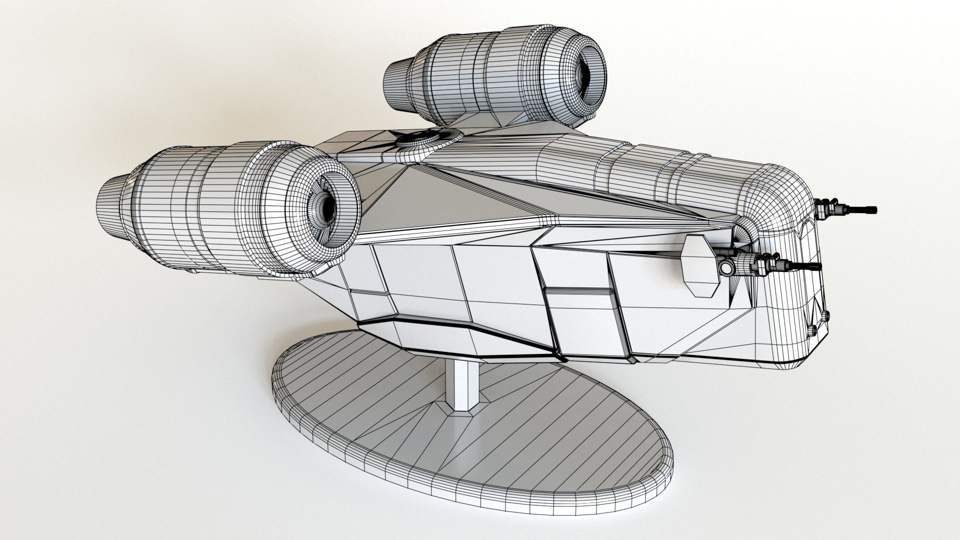The Mandalorian Razor Crest  3D print model_9