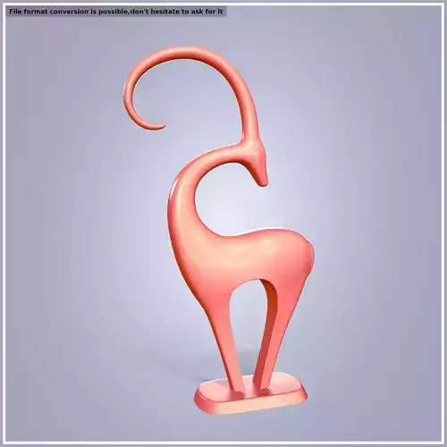Abstract Deer Figurine -- Ready for 3D Printing