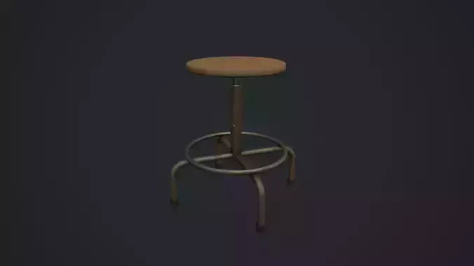 Wooden Swivel Stool Chair