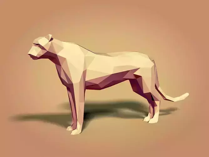 LowPoly Cartoon Cheetah