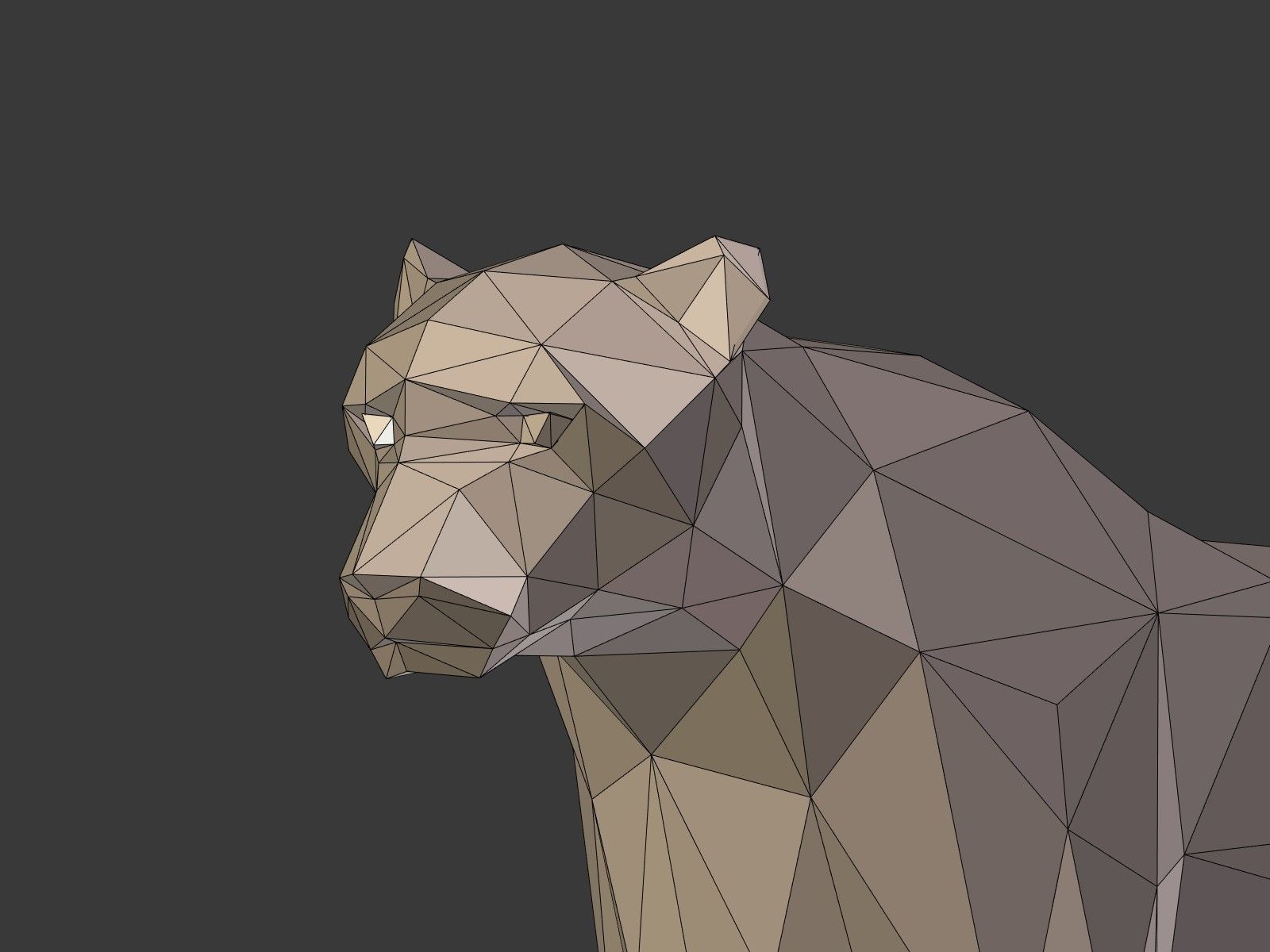 LowPoly Cartoon Cheetah Low-poly 3D model_16