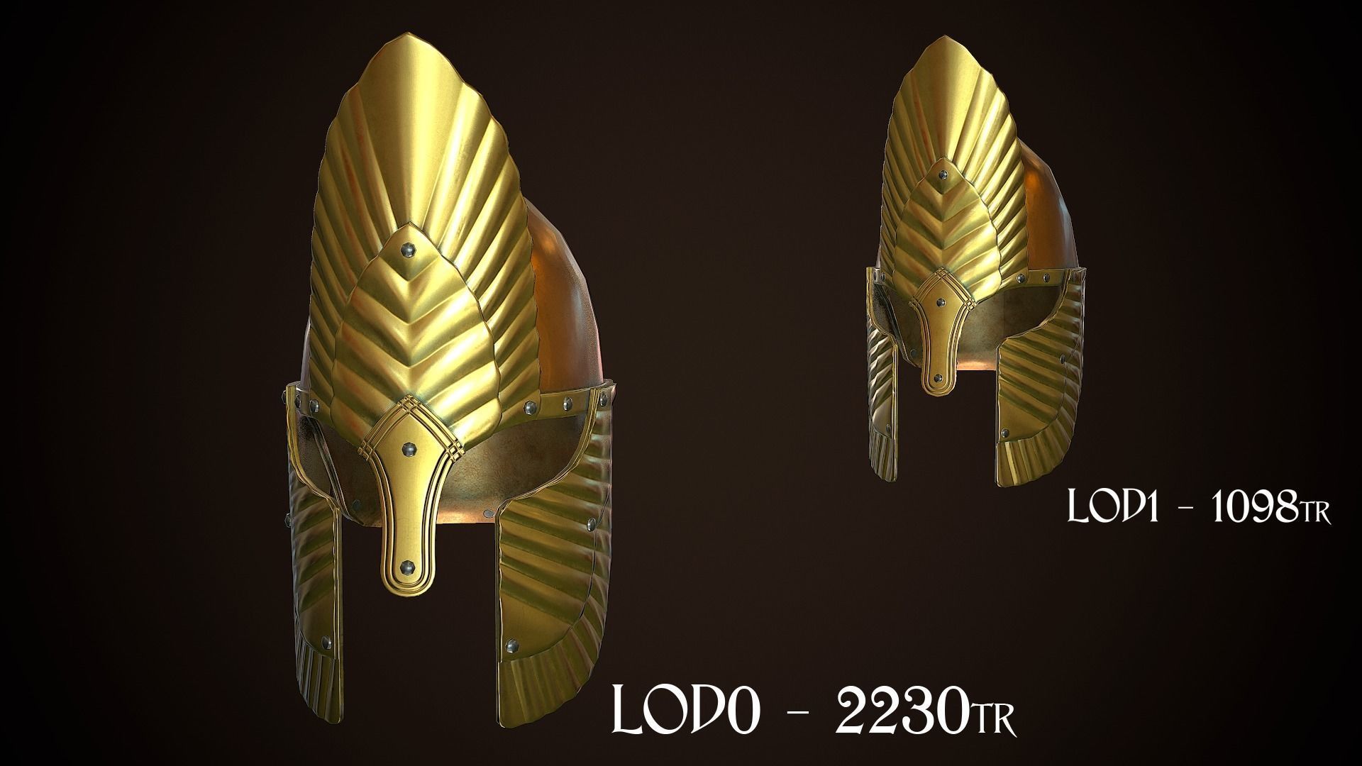 Archon Helmet 01 Low-poly 3D model_1