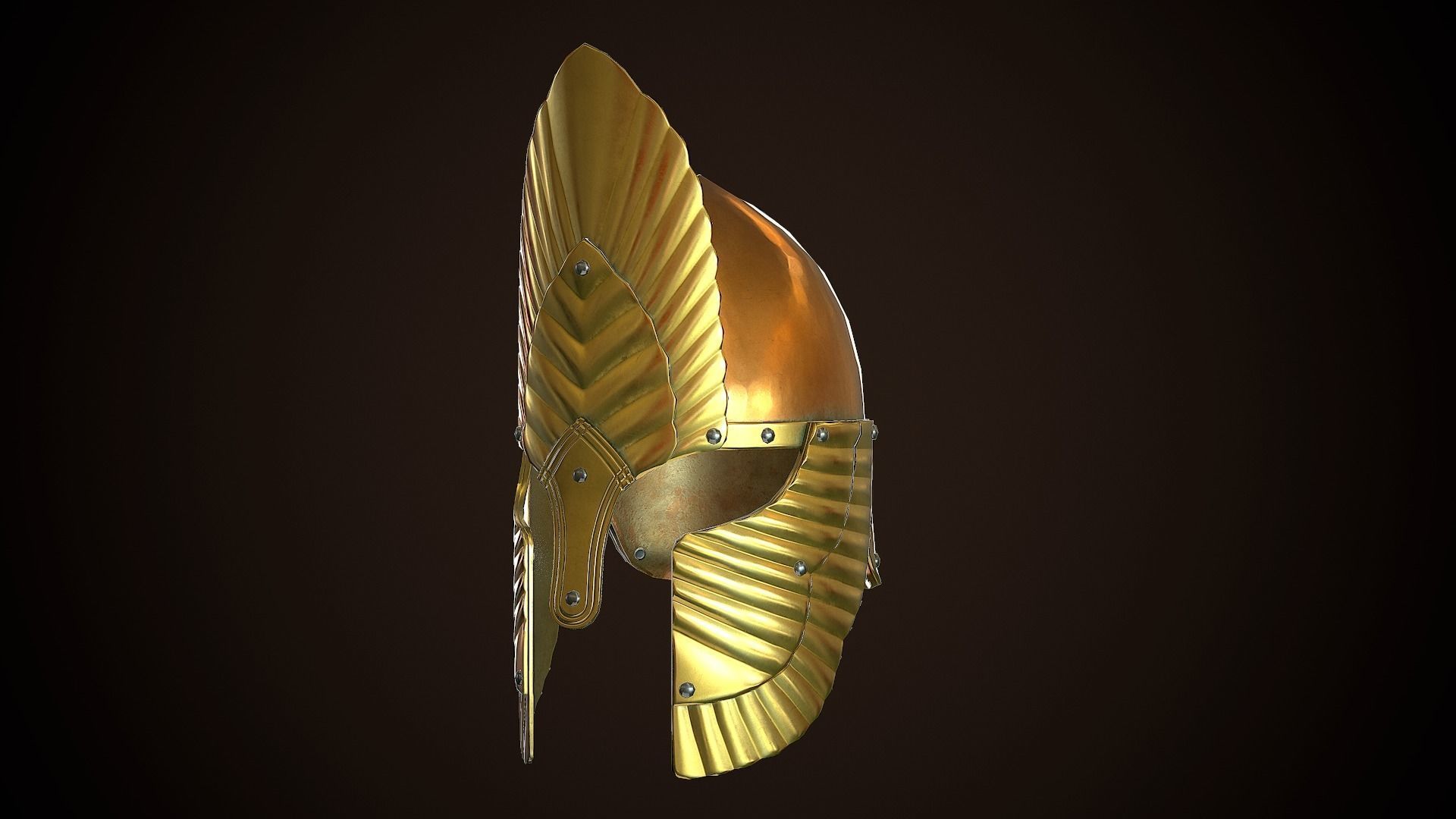 Archon Helmet 01 Low-poly 3D model_3