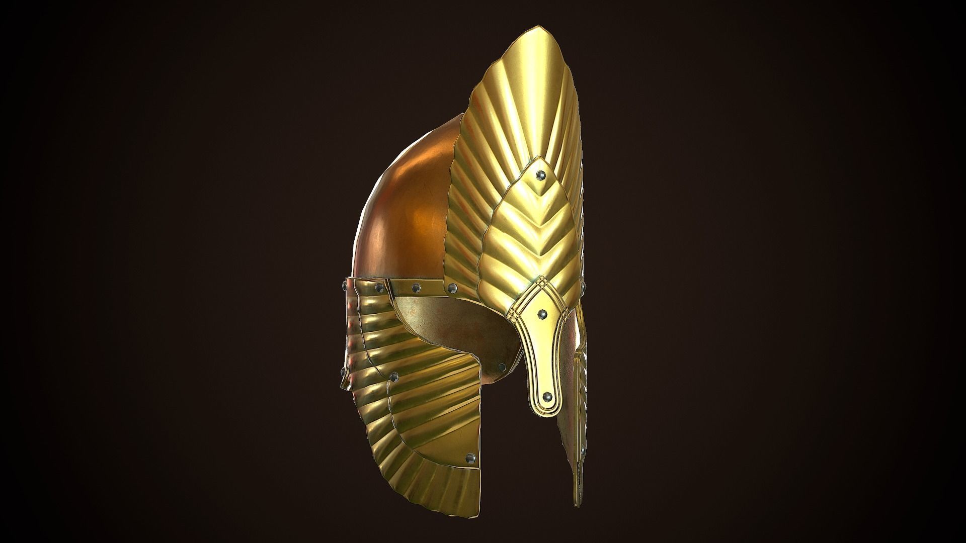 Archon Helmet 01 Low-poly 3D model_13