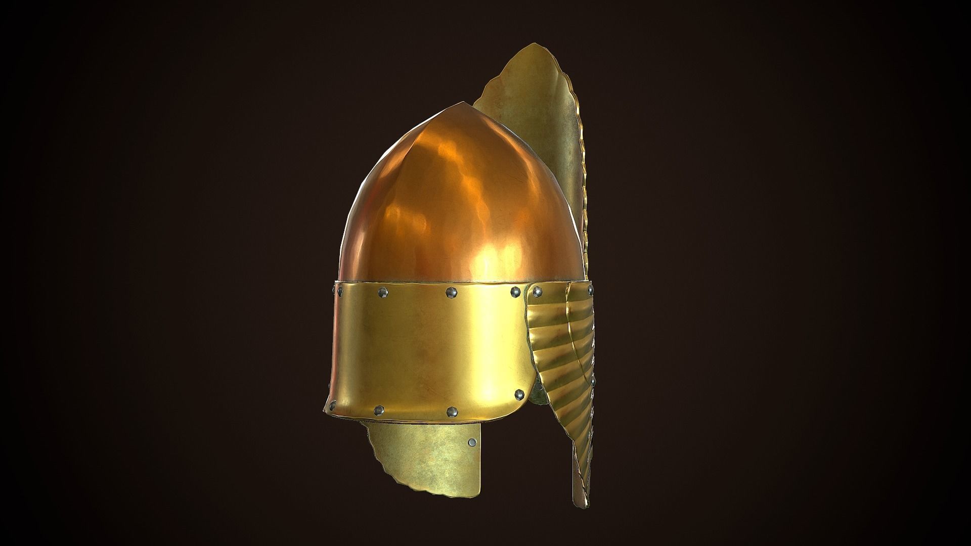 Archon Helmet 01 Low-poly 3D model_9