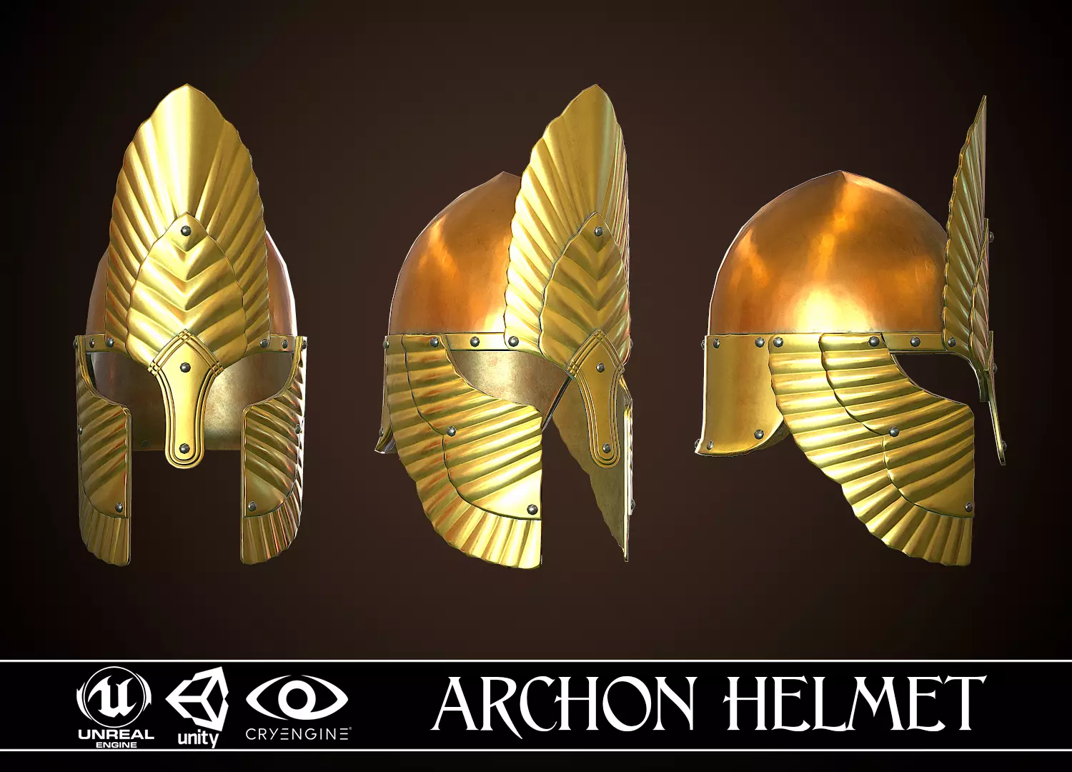 Archon Helmet 01 Low-poly 3D model_0