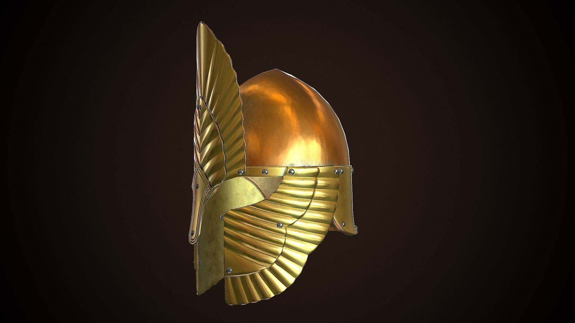 Archon Helmet 01 Low-poly 3D model_4