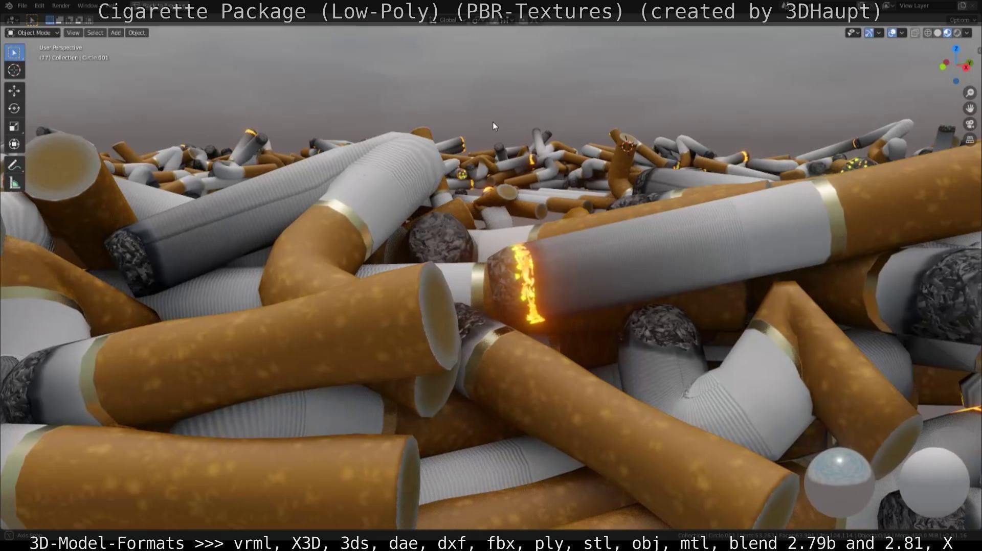 Low-Poly Cigarette Package Low-poly 3D model_123