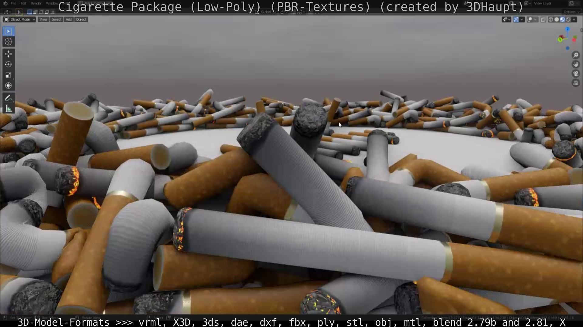 Low-Poly Cigarette Package Low-poly 3D model_53