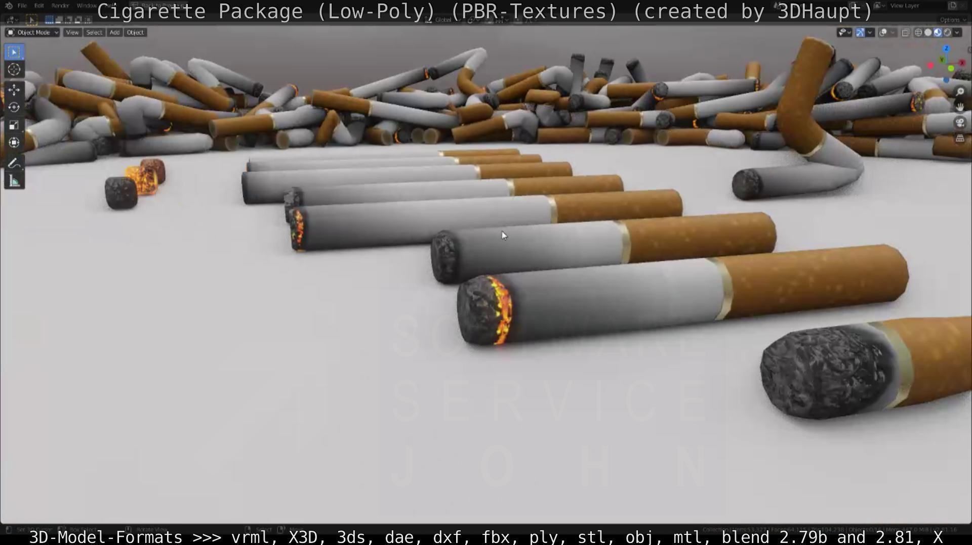 Low-Poly Cigarette Package Low-poly 3D model_31