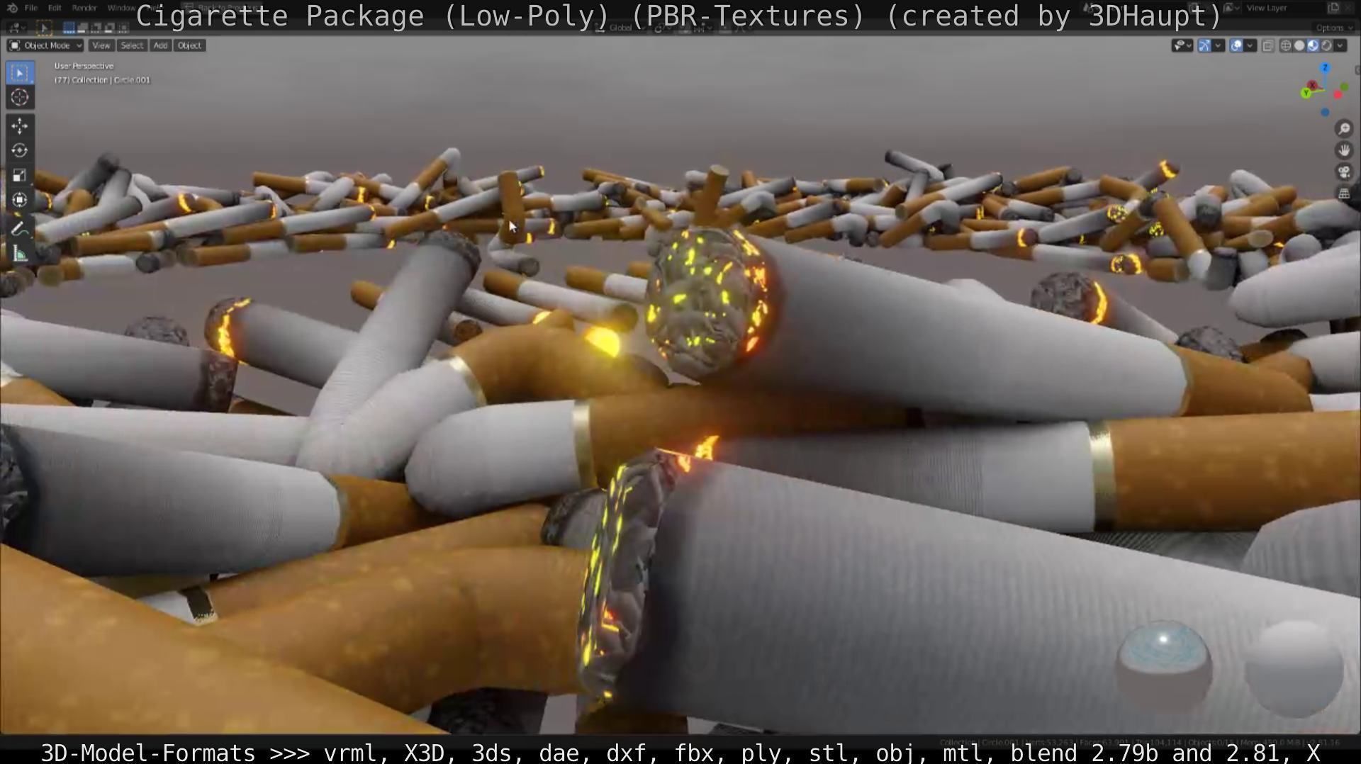 Low-Poly Cigarette Package Low-poly 3D model_133