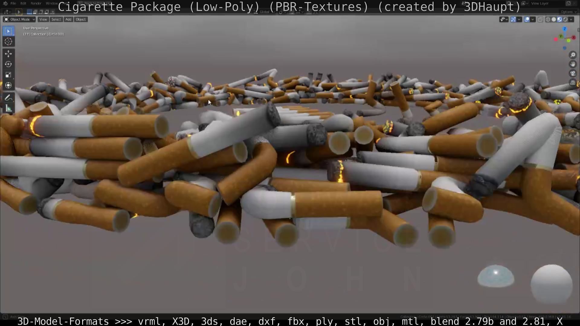 Low-Poly Cigarette Package Low-poly 3D model_19
