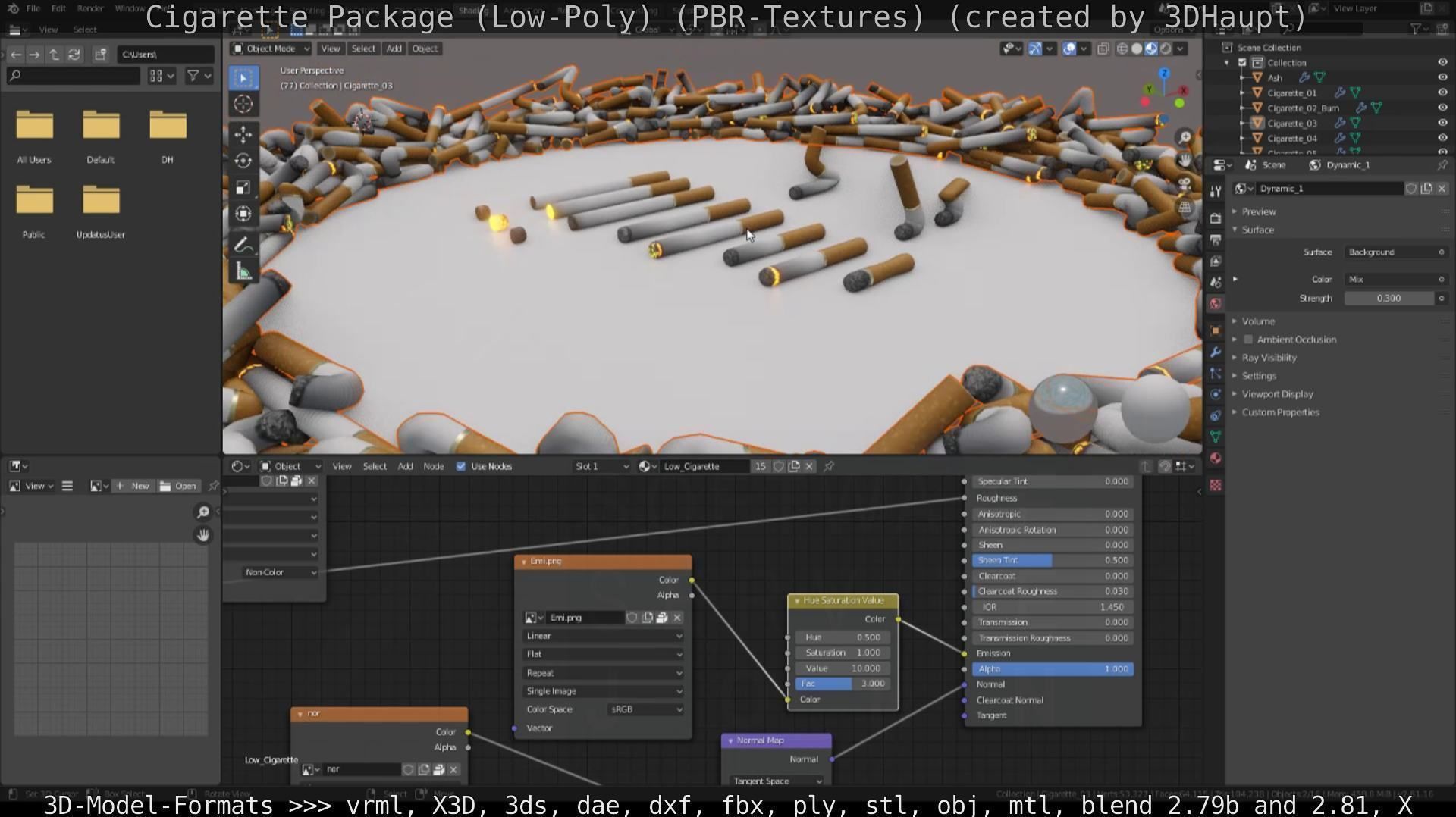Low-Poly Cigarette Package Low-poly 3D model_42