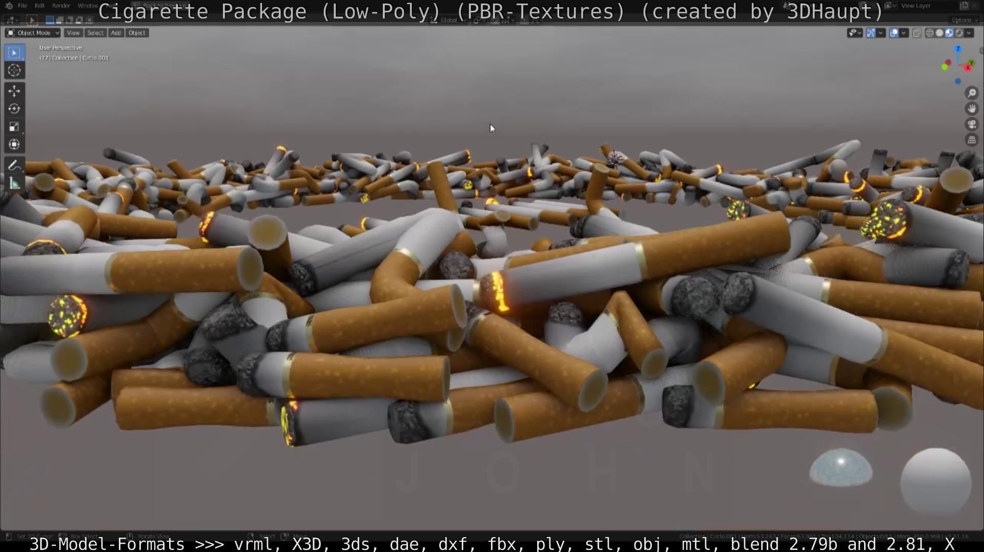 Low-Poly Cigarette Package Low-poly 3D model_122
