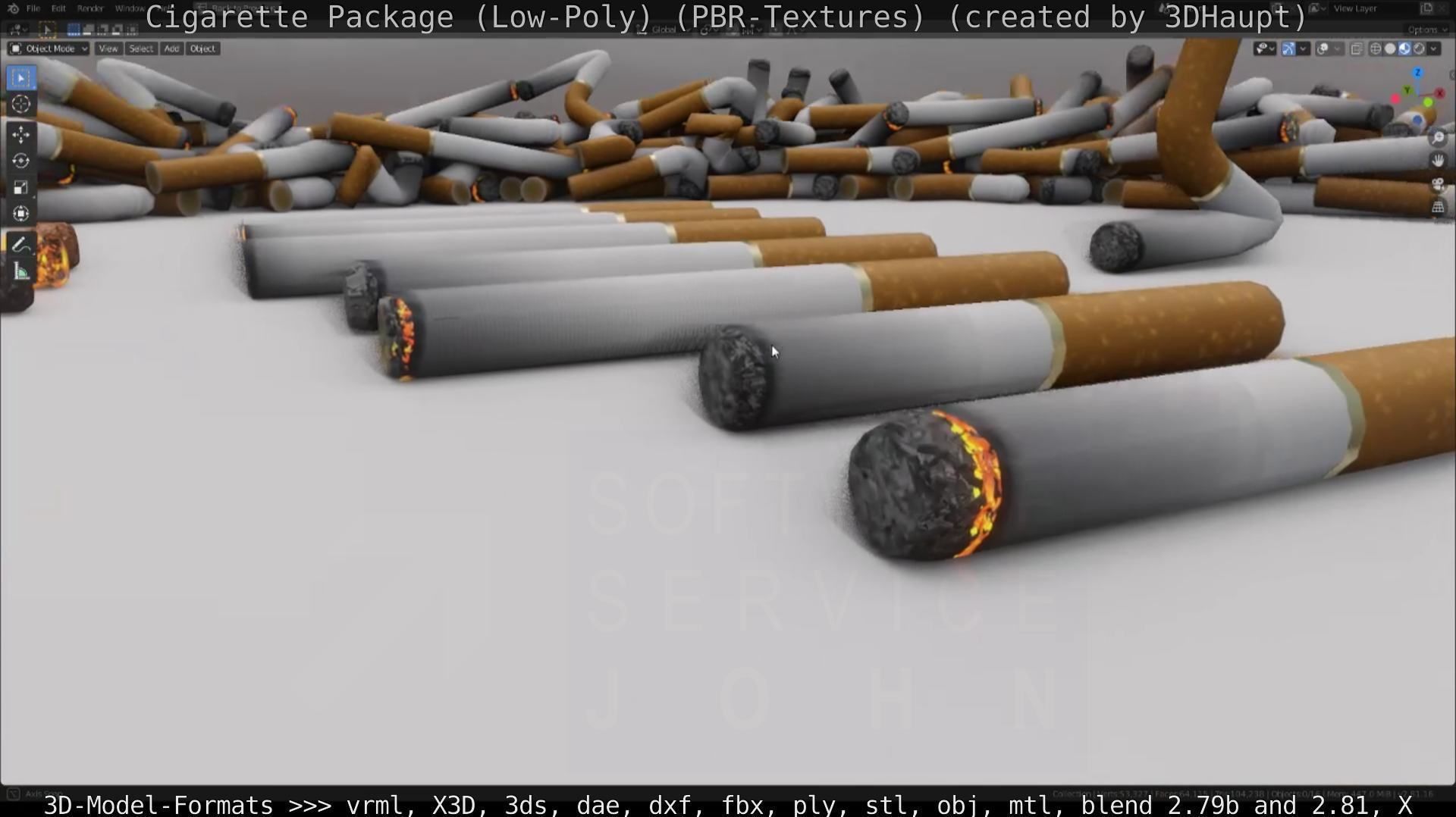 Low-Poly Cigarette Package Low-poly 3D model_48