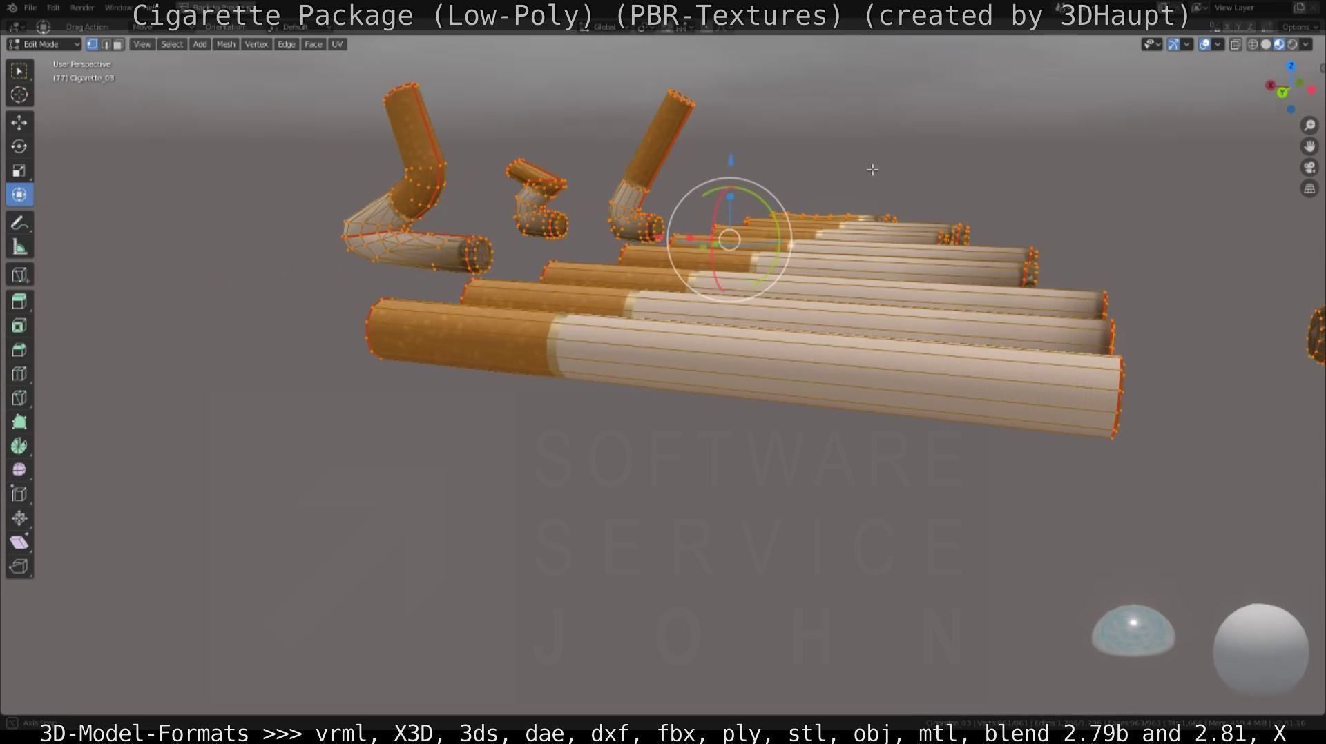 Low-Poly Cigarette Package Low-poly 3D model_82