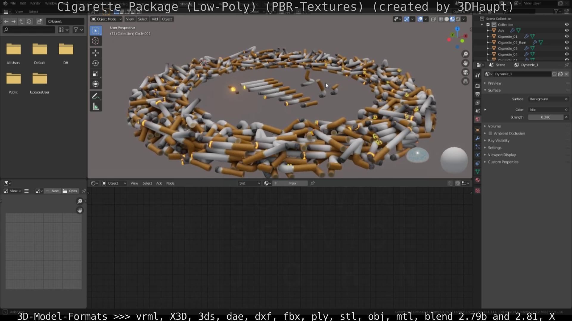 Low-Poly Cigarette Package Low-poly 3D model_118